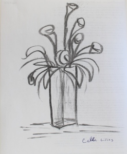 Charcoal - calla lilies